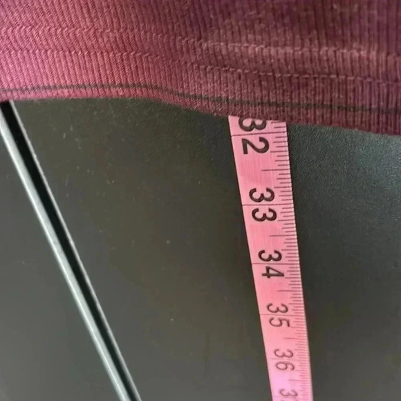 Structure Long Sleeve ribbed pullover, boatneck,thin stripe, color wine/black - Picture 7 of 9